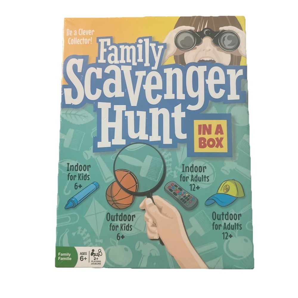 Family Scavenger Hunt in a Box Ages 6+, Sealed, 2+ Players Fun game New